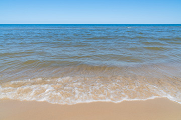 Baltic coast during the sunny day.