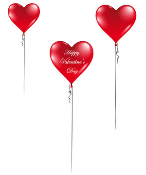 Happy Valentine's Day heart balloons
