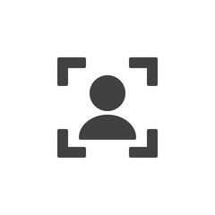 Portrait mode vector icon. filled flat sign for mobile concept and web design. Portrait photo camera focus simple solid icon. Symbol, logo illustration. Pixel perfect vector graphics