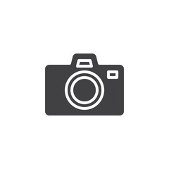 Photo camera vector icon. filled flat sign for mobile concept and web design. Camera simple solid icon. Symbol, logo illustration. Pixel perfect vector graphics