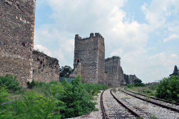 Fototapeta na wymiar The ancient Smederevo Fortress, Serbia