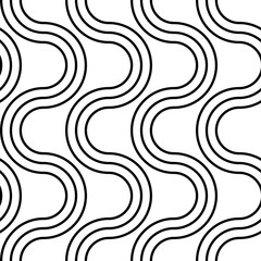 Design seamless monochrome zigzag pattern