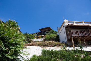Street view of Nessebar. Ancient city on the Black Sea coast of Bulgaria. UNESCO Word Heritage Site
