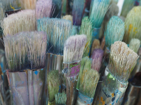 Bunte Pinselspitzen
