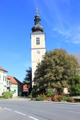 Kirchturm der Kirche Mooskirchen in der Steiermark
