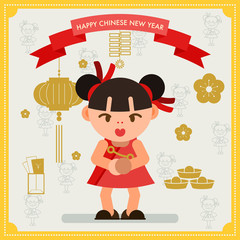 Chinese new year design elements template