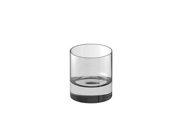3D illustration of old fashioned whiskey glass isolated on white - drinking glass render