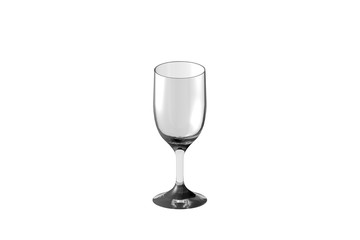 3D illustration of sour cocktail glass isolated on white - drinking glass render