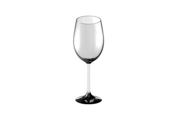 3D illustration of white wine glass isolated on white - drinking glass render