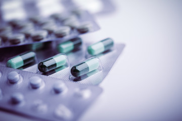 Medicine Tablets Closeup Shot