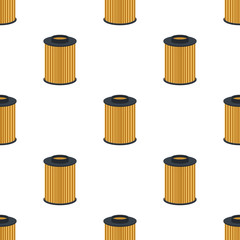 Seamless pattern car filters on a white background air