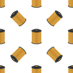 Seamless pattern car filters on a white background air