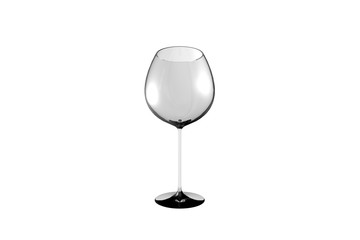 3D illustration of red wine glass isolated on white - drinking glass render