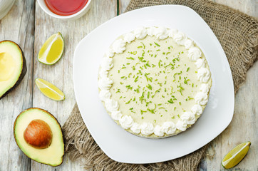 avocado lime cheesecake