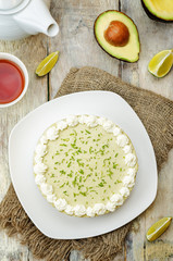 avocado lime cheesecake