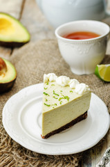 avocado lime cheesecake