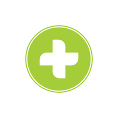 Obraz premium simple curves plus medical logo vector