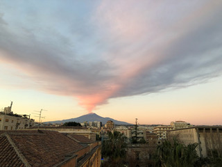 Catania: 27 December 2018 - Etna volcano eruption