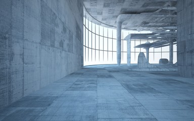 Empty dark abstract concrete smooth interior . Architectural background. 3D illustration and rendering