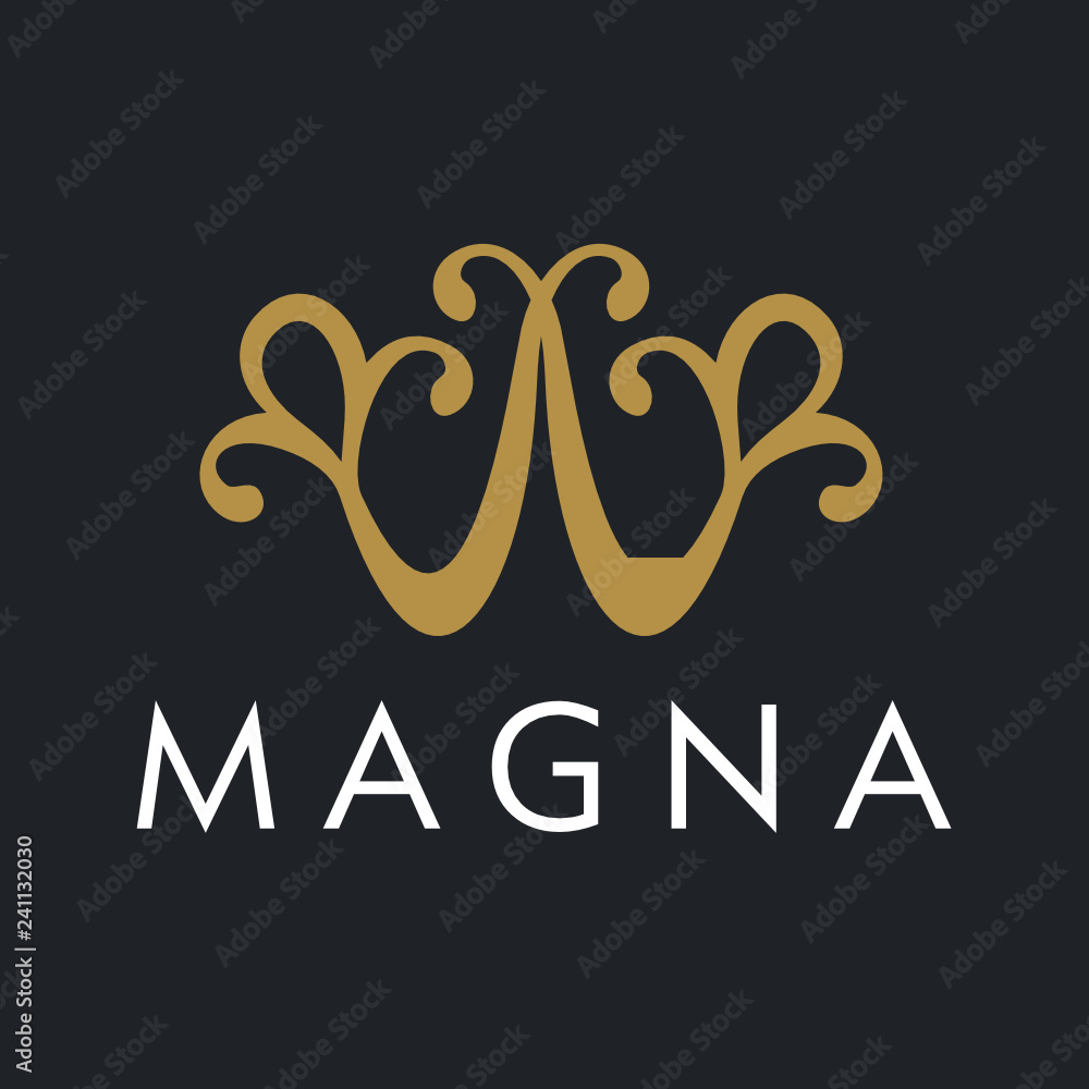 Poster abstract premium linear vector logotype. motion wave flow logo symbol. - vector