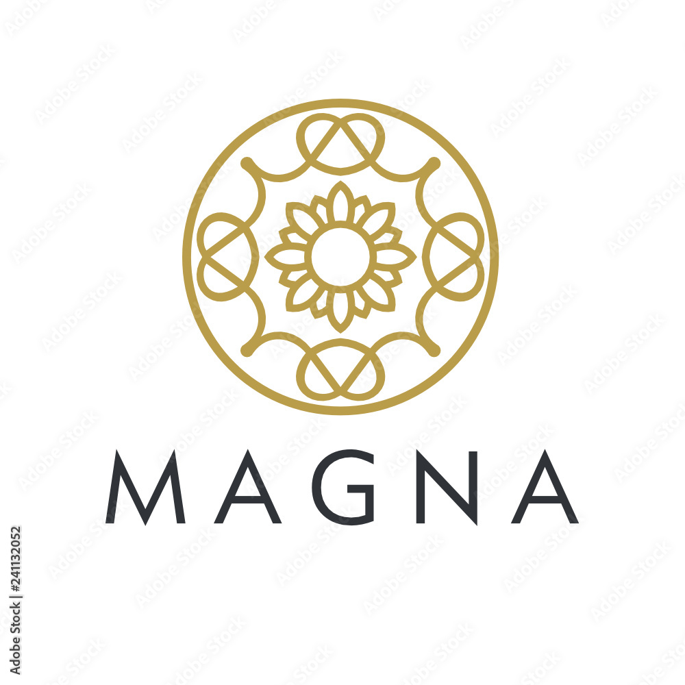Poster abstract premium linear vector logotype. motion wave flow logo symbol. - vector