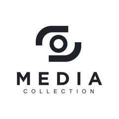 Eye vector logo design template. Modern minimal flat design style. Vector illustration. - Vector