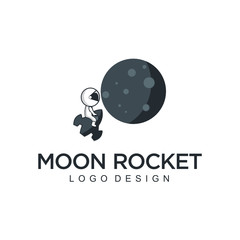 Moon Logo Design Vector - Vector