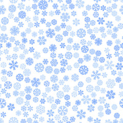 vector winter snow light seamless pattern
