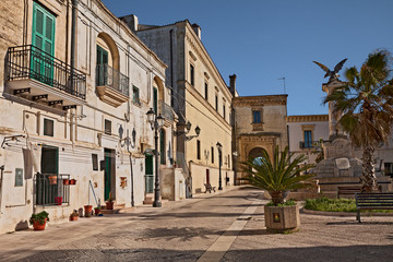 Montescaglioso, Matera, Basilicata, Italy: the town square Piazza del Popolo
