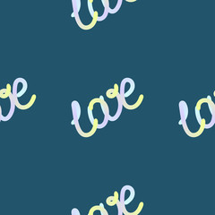  seamless pattern with lettering for decoration on Valentine's day