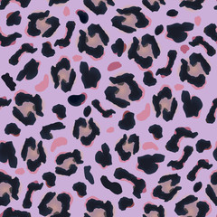 Seamless pattern of lilac-pink tones with the addition of dark spots