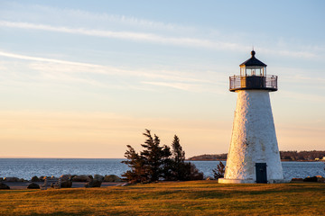 Ned Point Light in Mattapoisett, Mass. at sunrise