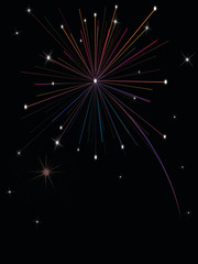 Firework Illustration; Celebration background