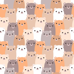 seamless pattern colorful bear