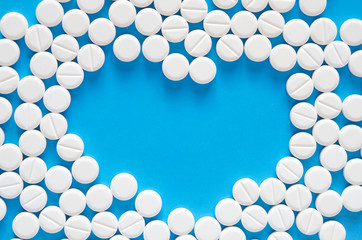 Drug prescription for treatment medication. Antibiotic drugs. Concept of health, treatment, choice, healthy lifestyle