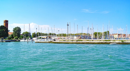 Fototapeta na wymiar Vista de Venecia desde el mar, Italia, Europa