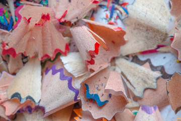 Color pencil shaving