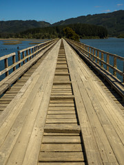 Wooden car bridge