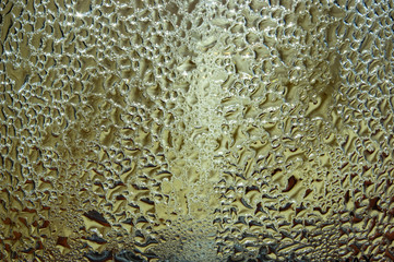 Water droplets on glass