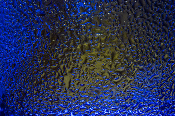 Water droplets on glass