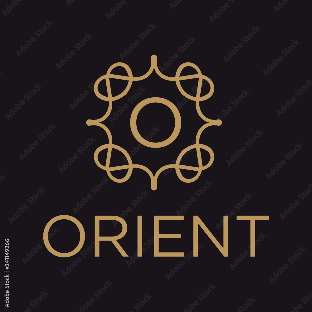 Poster premium linear shield monogram letter o logotype. elegant crest leaf stamp icon vector logo. luxury 