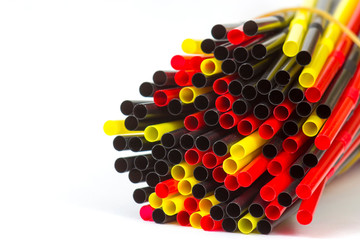 Colorful drinking straws background