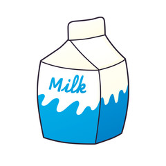 Milk carton box vector isolated