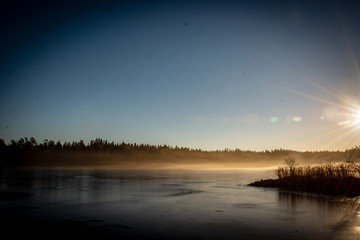 Fototapeta premium Foggy Lake