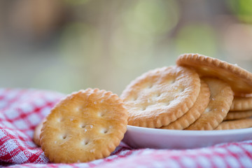 Biscuit on table
