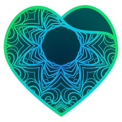 Openwork Decorative Heart With Flowers. Vector Illustration. Template For Greeting Cards, Envelopes, Wedding Invitations, Interior Elements