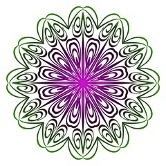 Beautiful round flower mandala. Vector illustration. Abstract