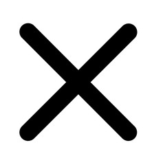 Obraz premium Cross icon no symbol vector illustration