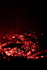 Fototapeta na wymiar smoldering embers fire