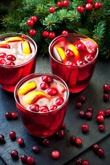 Christmas and winter mulled wine